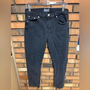 AGOLDE Toni Mid Rise Straight Leg Raw Hem Jeans